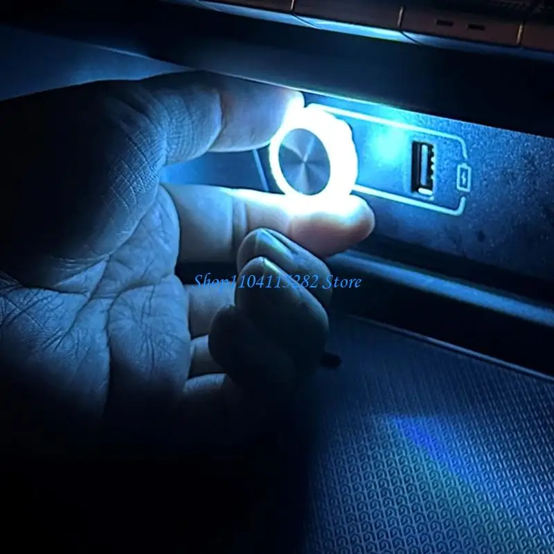 Plugs Play Car USB Night Light 7 Color LED Ambient Lighting Energy Saving USB Powered for Vehicle Interior Home Bedroom